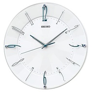 SEIKO Analog Radio Wave Wall Clock KX214W White Pearl