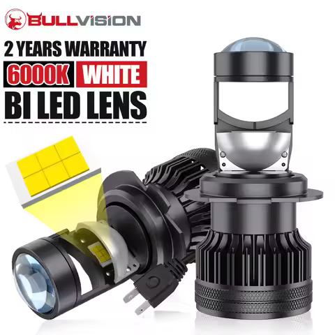 BULLVISION H7 LED Headlight H4 H11 12PCS 7050 Chips Plug&Play Mini Lens Projector H9 9005 9006 HB3 H