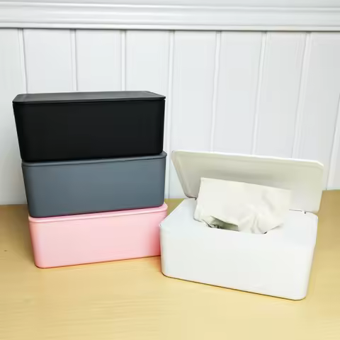 New Plastic Tissue Box Wet Tissue Holder Cover Wipes Paper Tissue Paper Storage Box Paper Towel Disp