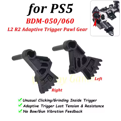[1/5/10 PCS&Pair]Plastic L2 R2 Adaptive Trigger Motor Pawl Gear For PS5 DualSense BDM-050 BDM-060 Co