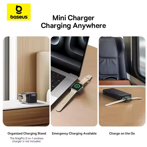 Baseus Mini Magnetic Wireless Charger For E-Watch 2.5W For Apple Watch S1-S10 Series SE Series Ultra