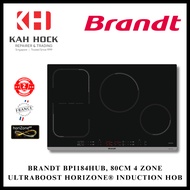 BRANDT BPI184HUB 80CM 4 ZONE ULTRABOOST horiZone® INDUCTION HOB + 2 YEARS WARRANTY