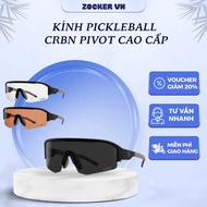 Premium CRBN Pivot Pickleball Glasses – 3 UV400 Lenses, Color Changing Photochromic, Anti-Glare & Ey
