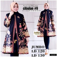TUNIK BATIK WANITA UKURAN JUMBO LD 120 LD 130 BAJU PESTA MODEL TERBARU 2023 BELAH DEPAN PAKAIAN KERJ