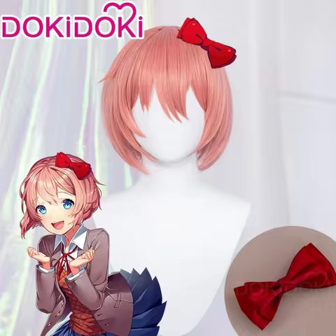IN STOCK Sayori Wig GAME Doki Doki Literature Club Cosplay Wig DokiDoki Literature Club Cosplay Head