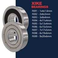 XiKe F691 F692 F693 F694 F695 F696 F697 F698 F699 2RS/ZZ/Open Flange Deep Groove Ball Bearings
