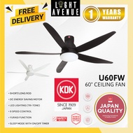 KDK U60FW Ceiling Fan with LED Light And Remote Control 5 Blade 60"