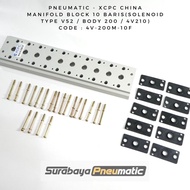 Manifold Block - 4V-200M-10F (10 Rows) - V52 BODY 200/ 4V210/ - XCPC