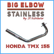 ◸ ✱ ❐ HONDA TMX 155-ELBOW STAINLESS for stock muffler