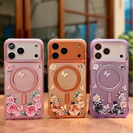 (Iphone 17 Pro Max) Keephone Roseland 3D Pattern Shockproof Case Supports Magnetic Wireless Charging