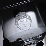 390cc【夫妻妻子杯】(寫實版)德國蔡司Schott水晶威士忌杯 似顏繪