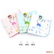 Shuanghe Brand French Girl Pure Cotton Gauze Handkerchief Small Square Scarf 25X25cm Baby Saliva Tow