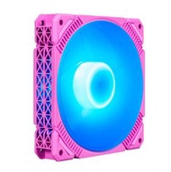 Others - 電腦機箱cpu散熱器 幻彩大風量靜音機箱風扇(粉框藍色（小3pin+大4pin）)