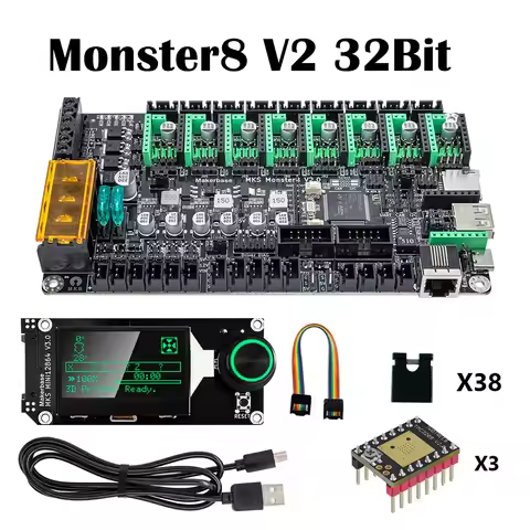 Makerbase MKS Monster8 V2 32Bit 168Mhz F407 Control Board 3D Printer Parts TMC2209 For Voron VS Spid