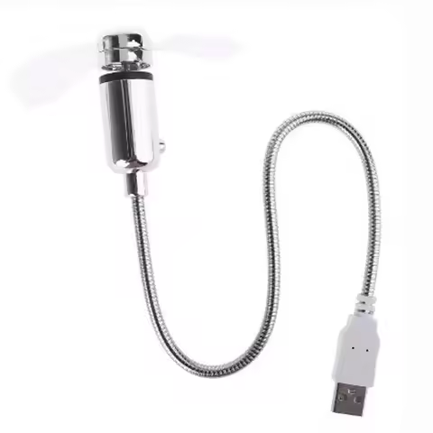 Portable USB-Powered Cooling Fan USB Fan Flexible Cooling Fan Flexible Goose Neck Air Blower for Des