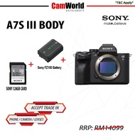 SONY A7S III BODY WITH BATTERY & CARD (SONY MALAYSIA) (MGP)
