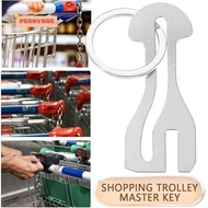 PEONYTWO Shopping Cart Token, Metal Reusable Trolley Master Key Token, Portable Coin Holder Detachab