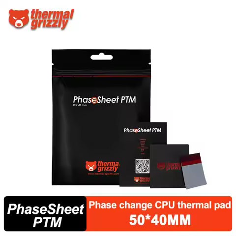 Thermal Grizzly PhaseSheet PTM CPU Thermal Pad Phase Change Silicone Grease Sheet 50x40mm