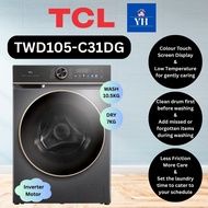 TCL WASHER DRYER 10.5KG/7KG INVERTER DIRECT DRIVE WASHER AND DRYER COMBO TWD105-C31DG