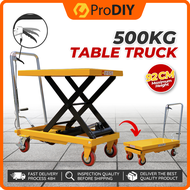 500kg Heavy Duty Trolley Hydraulic Trolley Troli Barang Tool Trolley Troli Manual Lift Table Truck T