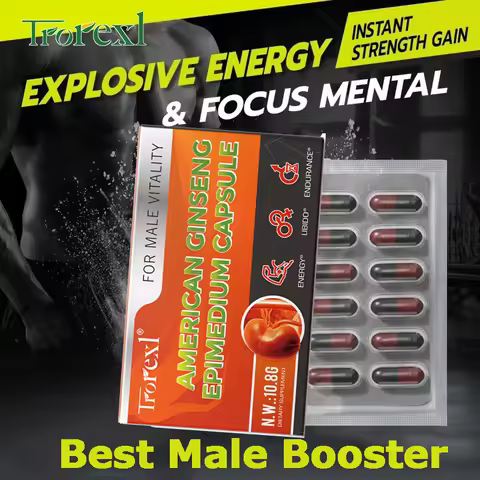 Trorexl Ginseng Booster for Men - Maca Supplements for Health, Energy & Endurance, Muscle Mass