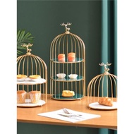 北歐大號鳥籠果盤多層蛋糕架客廳家用婚慶點心三層甜品盤子展示架