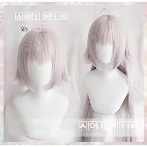 Fate/Grand Orde FGO Jeanne d Arc alter Joan of Arc Silver Pink Heat Resistant Cosplay Costume Wig + 