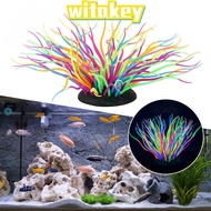 WITAKEY Silicone Anemone Coral, Luminous Feature Colorful Artificial Sea Anemone Coral, Ornament Sim