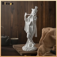 Blesiya Religious Krishna Statue with Flute Spiritual Krishna Statue Decorative Hindu Deity Figurine