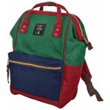 Anello Authentic Japan Imported Canvas Unisex Tricolor Red/Green/Blue Backpack