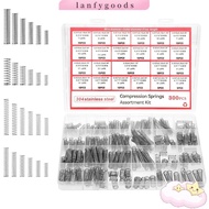 LANFYGOODSS 300PCS/box Small Springs, DIY Tools with 23 Sizes Compression Spring Assortment Kit, 304