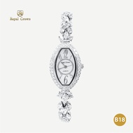 Royal Crown รุ่น 3813B นาฬิกาข้อมือผู้หญิงเล็กๆกันน้ำ ล้อมเพชร แบรนด์เนมแท้ - Vayo Jewelry