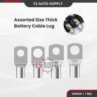 CS 1pc Battery Cable Lug Clip Wayar Wire Thick Copper Tinned Terminal Connector Bolt Hole SC6/10/16/