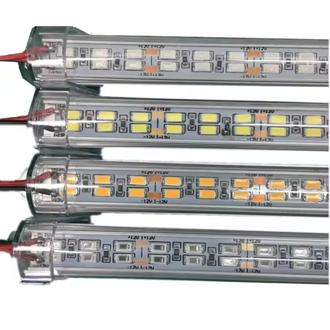 5pcs Bright 25cm 50cm LED Hard Strip LED Rigid Bar Tube 144 LED/M 2200k Yellow CCT Dual Color 3000k 
