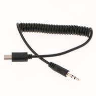 [szluzhen3gv] Male Flash PC Sync Coiled Cord 3.5mm to S2 for Sony HX50/ HX50V/ HX60/ HX60V