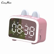 Q8 Bluetooth-compatible 50 Wireless Multi-function Speaker LED Light Alarm Clock Mirror