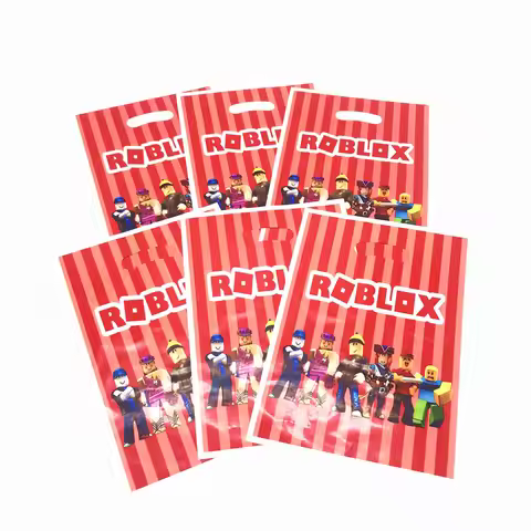Roblox Gift Bags Birthday Decor Disposable Robot Candy Gift Bag Roblox Theme Party Bag Kids Birthday