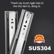 Bộ 2 Thanh ray trượt ngăn kéo tủ cho thợ làm tủ đóng tủ - Loại giảm chấn