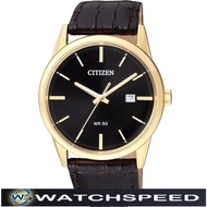 Citizen BI5003-03E BI5003-03 Quartz Leather Gold Tone Men's Watch