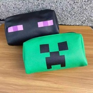 日本 MINECRAFT 我的世界 CREEPER & ENDER MAN 黑綠色皮革 文具 收納 筆袋