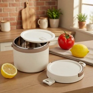 SANQIAHOME 1200ml stainless steel insulated lunch box,Leak Resistant 2pcs/set with cutlery 1GGK A7RA