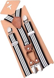 Kids Boys Suspenders,Y Back Adjustable 4 Strong Clips Suspender Kids Suspender for Boys Girls Childr