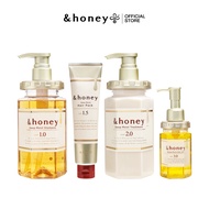 [DEEP MOIST 4 STEPS] &HONEY DEEP MOIST SHAMPOO 440ML + HAIR PACK 130G + TREATMENT 445G + HAIR OIL 10