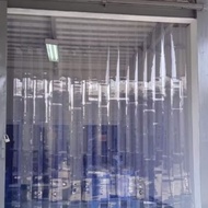 PVC CURTAIN BLUE CLEAR PVC STRIP CURTAIN/ 260CM HEIGHT X 200CM WIDTH