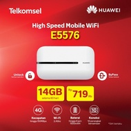 Modem MIFI Huawei E5576 4G LTE Unlock Free Telkomsel 14GB (=)