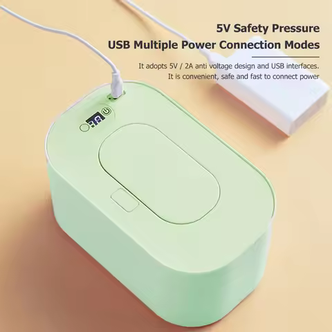 Baby Wipe Warmer Large Capacity Wipes Dispenser Newborn Essentials Baby Wipes Case Warms Quickly and