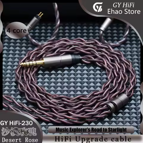 GY HiFi-230 4-Core HiFi Headset IEM Upgrade line 0.78mm 2Pin MMCX IE900 For N5005 MK4 Legacy2 Blessi