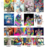 YOYO ART DIY oil painting paint by number 数字油画 森林动物系列 鹿 E471 狐狸 40x50cm S1