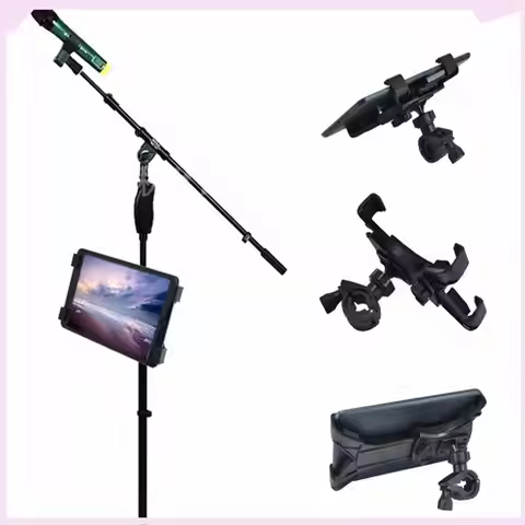 B24B 2X Music Microphone Stand Holder Mount For 7 Inch-11 Inch Tablet Ipad 2 3 5 Sam Tab Nexus 7