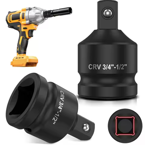 2Pcs Ratchet Wrench Impact Socket Adapter Reducer Spanner Keys Set Converter Drive Reducer Air Impac